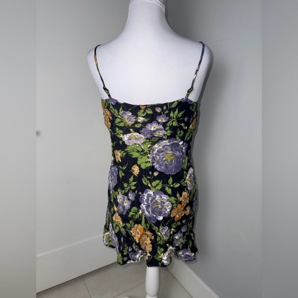 Farm Rio Capri Floral Black Sleeveless Mini Dress - Picture 7 of 10